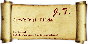 Jurányi Tilda névjegykártya